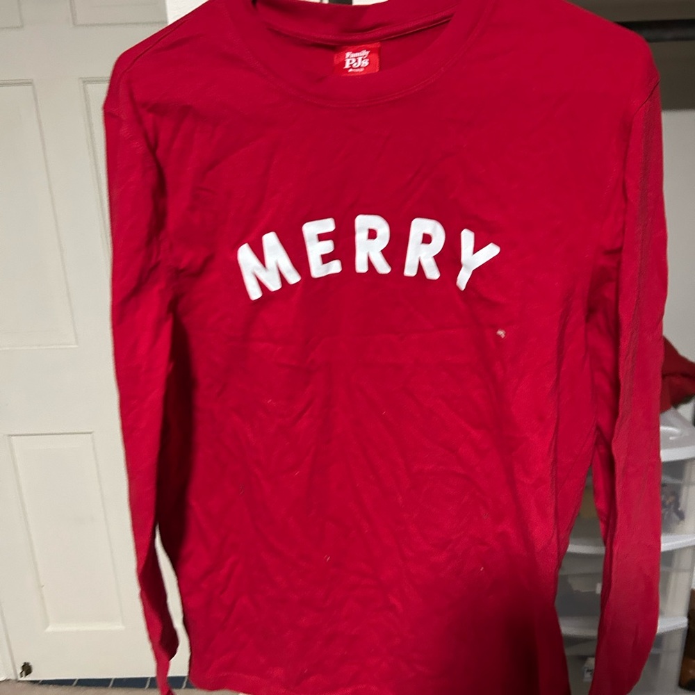Old Navy Red 'Merry' Long Sleeve Tee